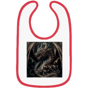 Discover Dark fantasy dragon cover version 1 Bibs