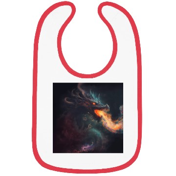 Discover Dark fantasy fire breathing dragon Bibs