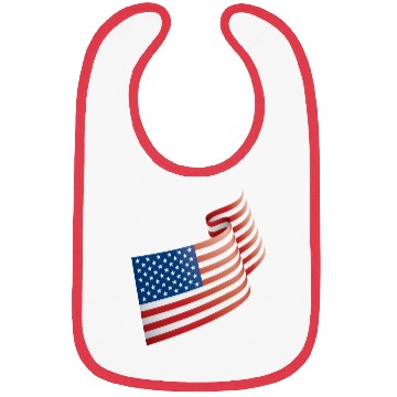 Discover USA Flag In The Wind Bibs