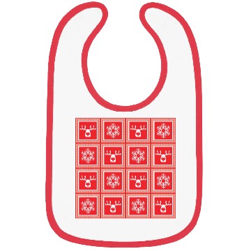 Discover Deer Christmas patchwork Bibs