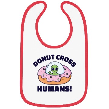 Discover Space Area 51 Donut UFO Cute Alien Head Bibs