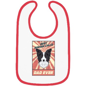 Discover Best Border Collie Dad Ever I Border Collie Lover Bibs