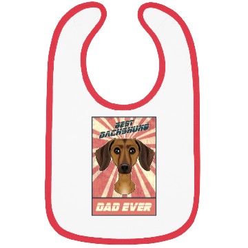 Discover Best Dachshund Dad Ever I Wiener Dog Lover Bibs