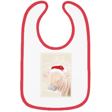 Discover Christmas Cow Farming Xmas Animal Bibs