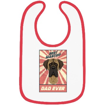 Discover Best Mastiff Dad Ever I Mastiff Lover Bibs