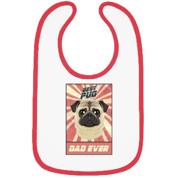 Discover Best Pug Dad Ever I Pug Lover Bibs