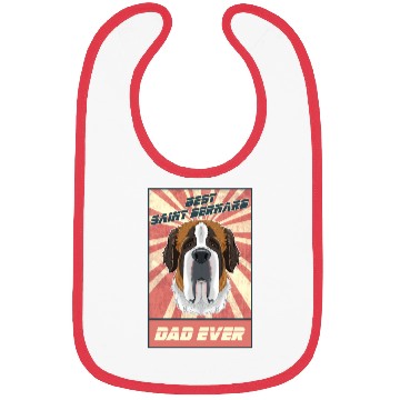 Discover Best Saint Bernard Dad Ever I Saint Bernard Lover Bibs