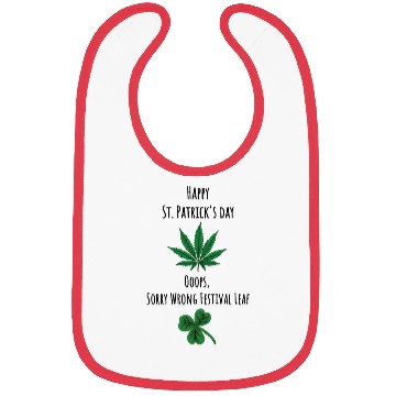 Discover Happy St Patrick's day - sorry wrong festival leaf Bibs