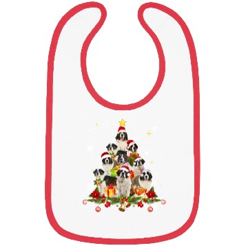 Discover Saint Bernard Christmas Tree Funny Christmas Bibs