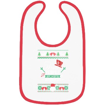 Discover funny snowman Christmas ugly sweater Bibs