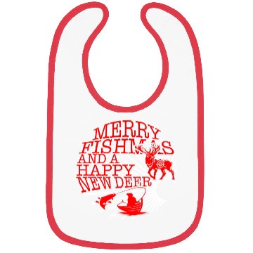 Discover Christmas Bibs, Merry Fishmas And Happy New Deer