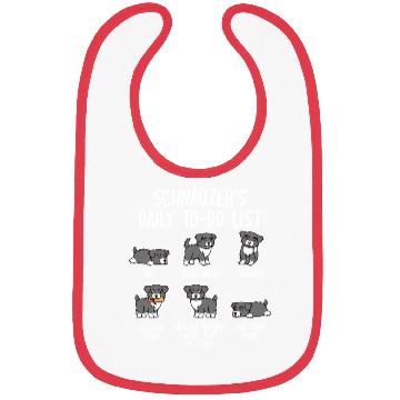 Discover Schnauzer Daily To Do List Bibs