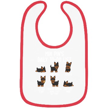 Discover Miniature Pinscher Daily To Do List Bibs