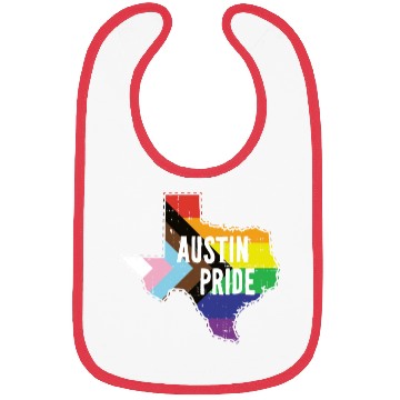 Discover Austin Pride Gay Lesbian Queer Texas Rainbow Flag Bibs
