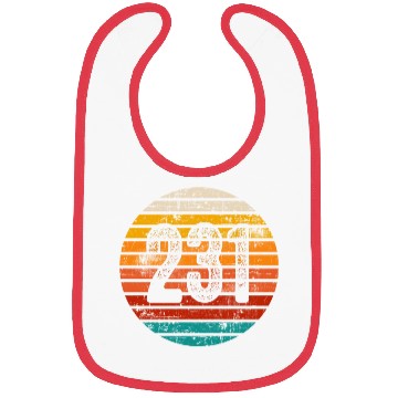 Discover Distressed Vintage Sunset 231 Area Code Bibs