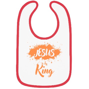 Discover JESUS is my King orange light Bibs