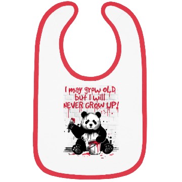 Discover Panda never grow up Bibs