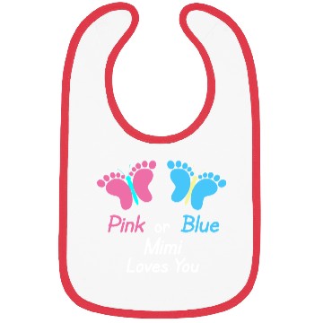 Discover Gender Reveal Mimi K Or Blue Butterflies Bibs