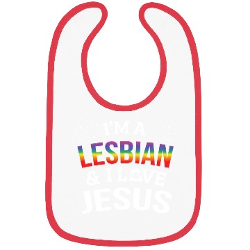 Discover LGBT Gay Pride Lesbian I'm a Lesbian I Love Jesus Bibs