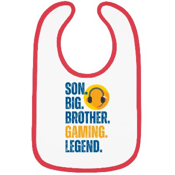 Discover SON BROTHER GAMING LEGEND for gamer textured text Bibs