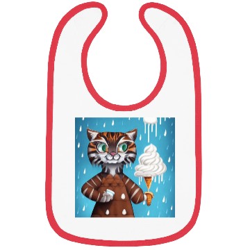 Discover happy tiger love ice cream Bibs