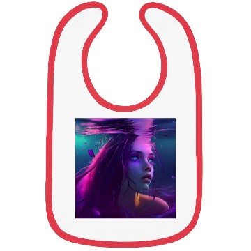 Discover purple mermaid underwater Bibs