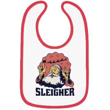Discover Heavy Metal Santa Sign of the Horns Bibs