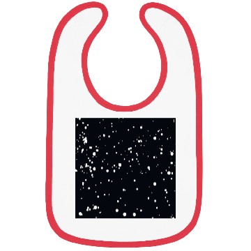 Discover White dots in a black sky pattern for winter lover Bibs