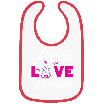 Discover Karaoke Singer 80s Retro Peace Bibs