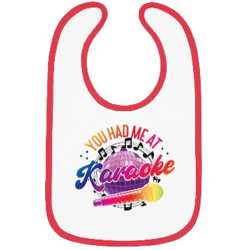 Discover Karaoke Singer 80s Retro Disco Bibs