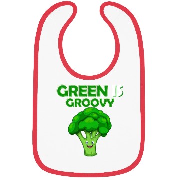 Discover Green Is Groovy Vegetable Broccoli Bibs