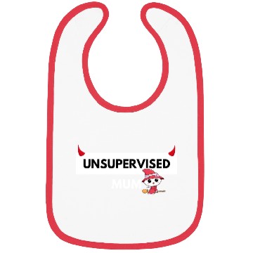 Discover UNSUPERVISED MUM FUNNY CUTE DESIGN Bibs