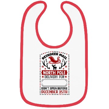 Discover Reindeer Mail North Pole Delivery Bibs