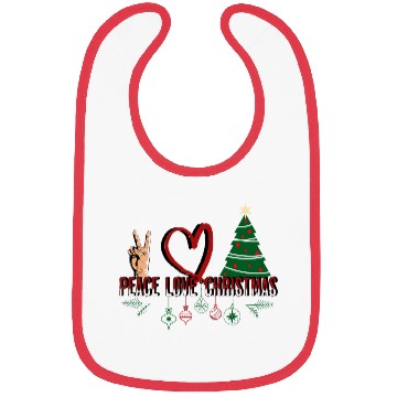 Discover Peace Love Christmas Bibs