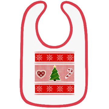 Discover Christmas trilogy - red Christmas Bibs