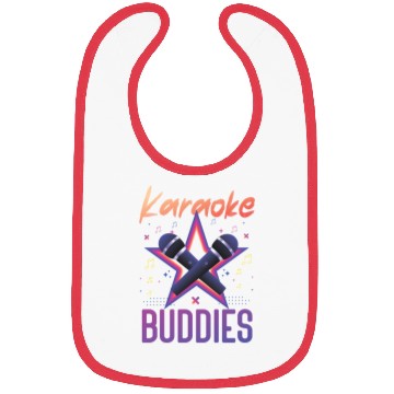 Discover Karaoke Singer Friends Besties 80s Bibs