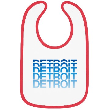 Discover Stacked Detroit Michigan Text Bibs