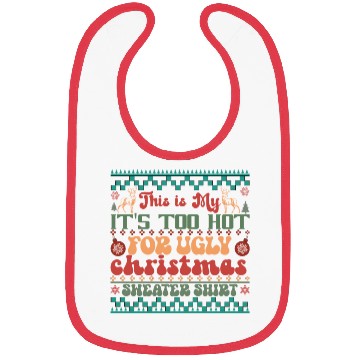 Discover retro vintage pink santa claus Bibs