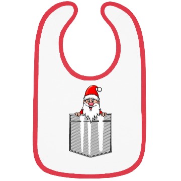 Discover Santa Claus in breast pocket Bibs
