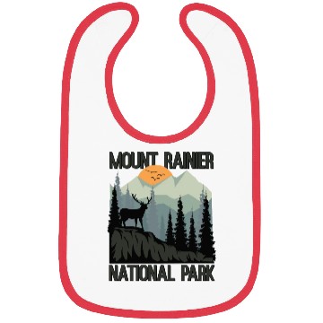 Discover Mount Rainier National Park Mountains Deer Bibs