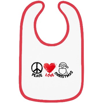 Discover Peace Love Christmas Bibs