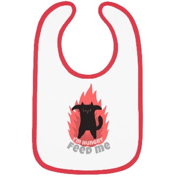 Discover Angry Hungry Cat Feed Me! Bibs