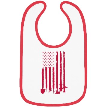 Discover Firefighter American Flag Bibs
