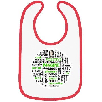 Discover Illustration with Watchwords – Positive Words Bibs