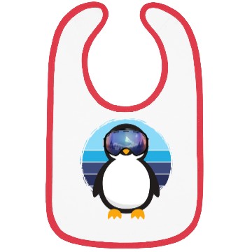 Discover retro penguin goggles Bibs