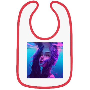 Discover Purple mermaid underwater Bibs