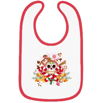 Discover Gingerbread man Sugar Skull decor for Christmas Bibs