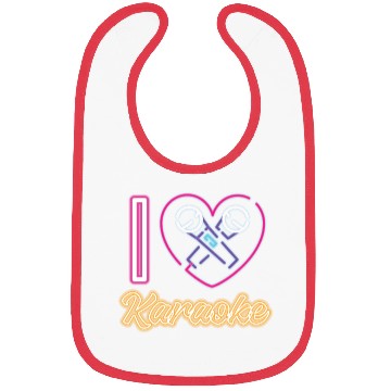 Discover Karaoke Singer Heart 80s Retro I Bibs