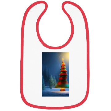 Discover Mushroom green and red Christmas tree Bibs