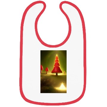 Discover Mushroom Shining Christmas tree Bibs